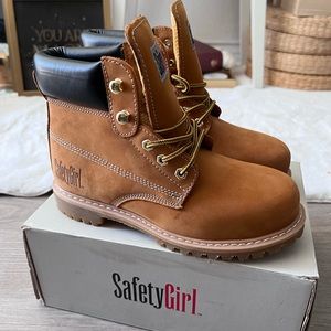 Safety girl steel toe boots